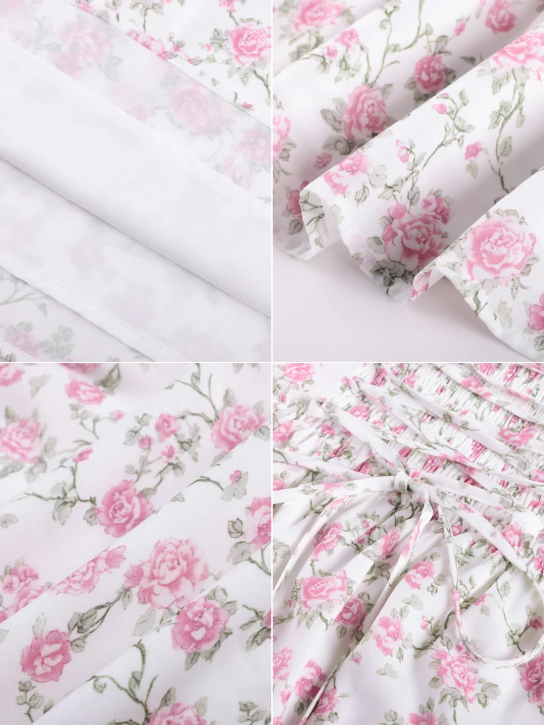Victorian Floral Spring Corset Dress with Pockets - Image 46