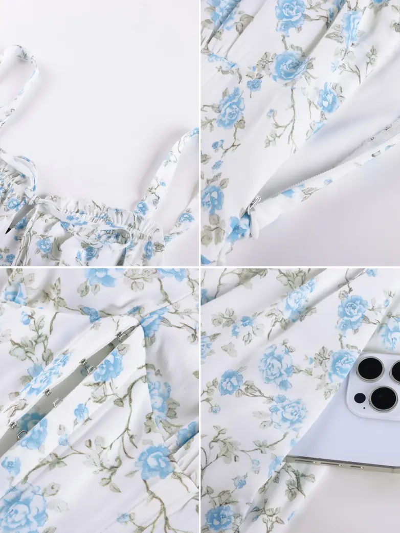 Victorian Floral Spring Corset Dress with Pockets - Image 49