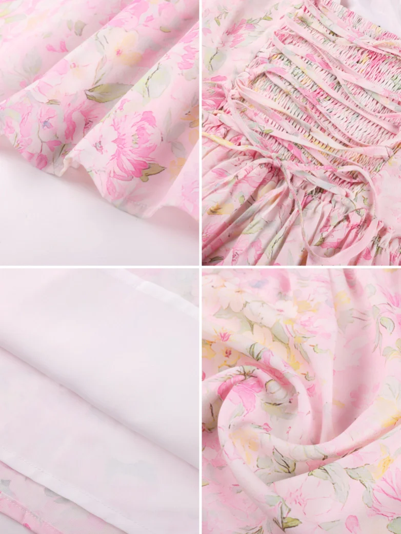 Victorian Floral Spring Corset Dress with Pockets - Image 58