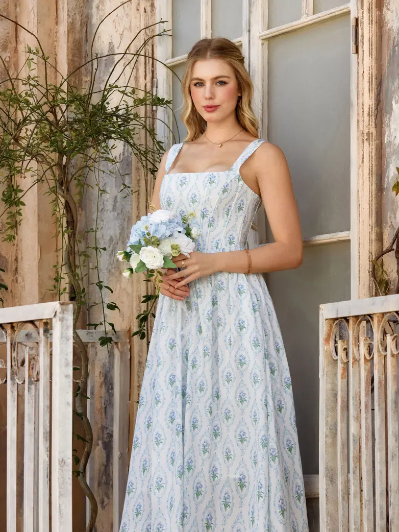 Women Victorian Corset Dress with Pockets for Spring - Image 9