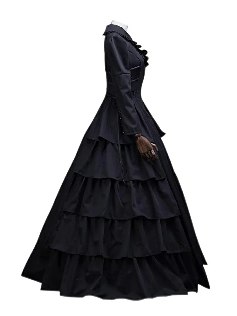 Victorian Gothic Multi-Layer Ball Gown - Image 2