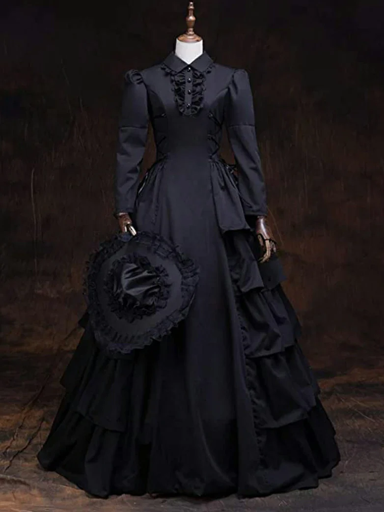 Victorian Gothic Multi-Layer Ball Gown - Image 3