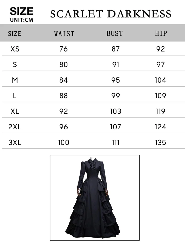 Victorian Gothic Multi-Layer Ball Gown - Image 4
