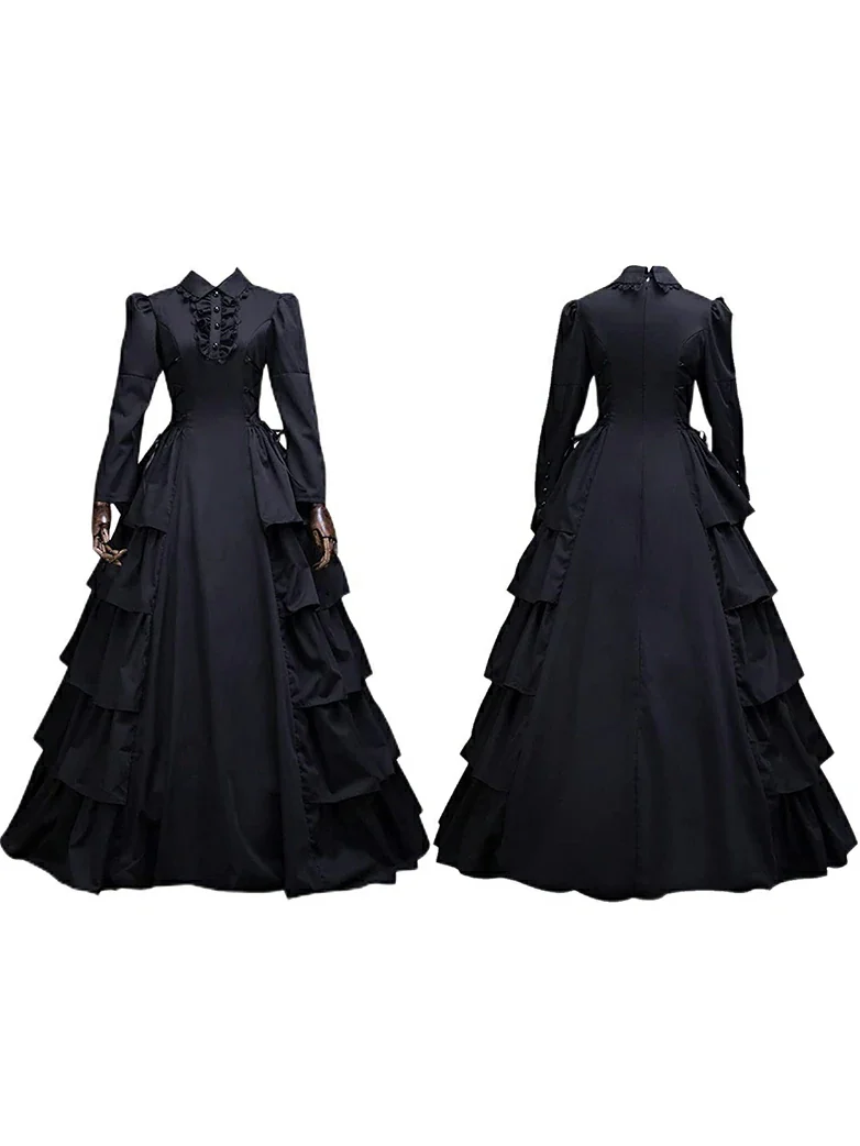 Victorian Gothic Multi-Layer Ball Gown - Image 5
