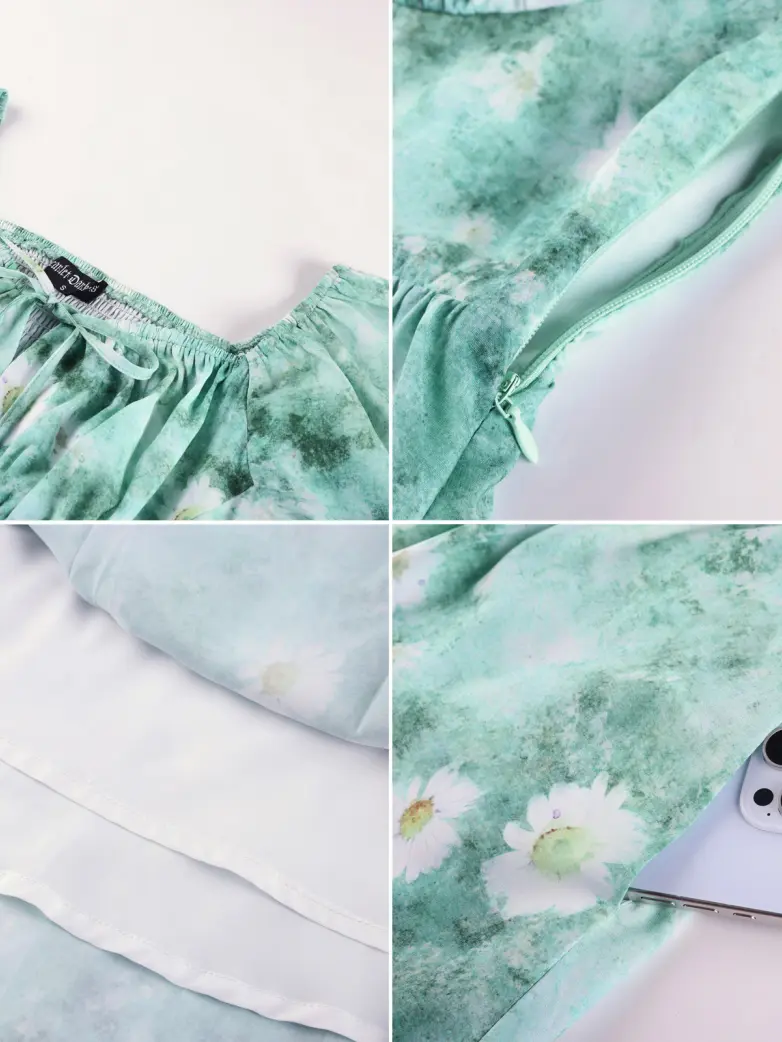 Spring Victorian Puff Sleeve Wedding Guest Dress - Image 57