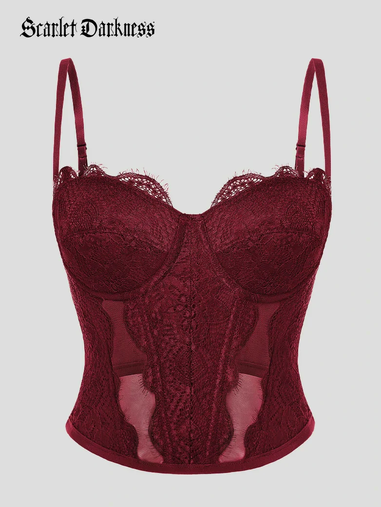 Scarlet Darkness Women Victorian Lace Corset Top - Image 8
