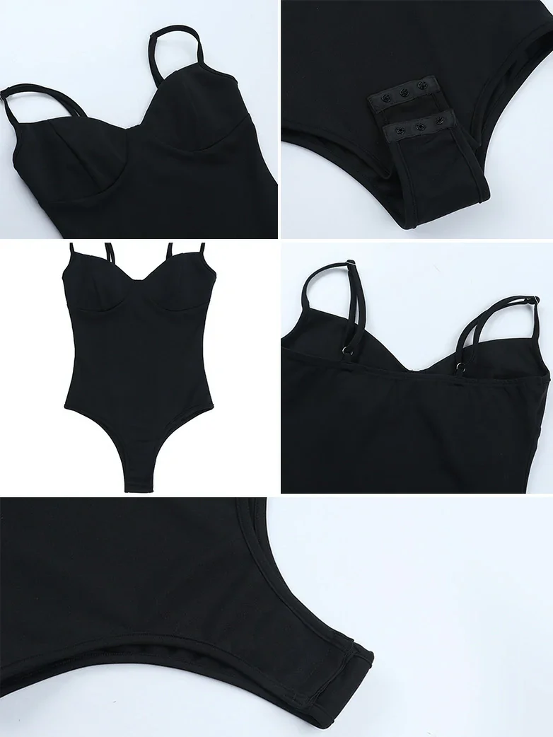 Gothic Suspender Bodysuit Mesh Cape Two-Piece Set - Image 5