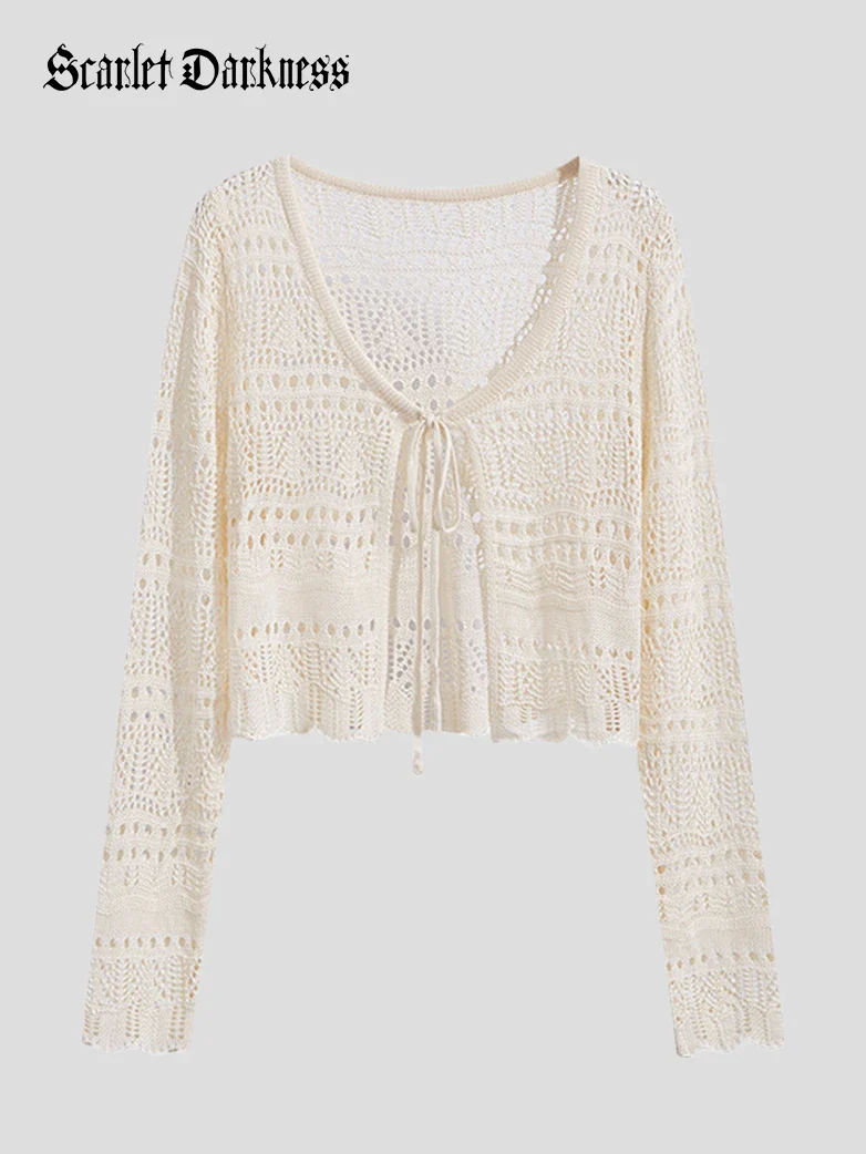Renaissance Openwork Knit Cardigan for Floral Dress - Image 10