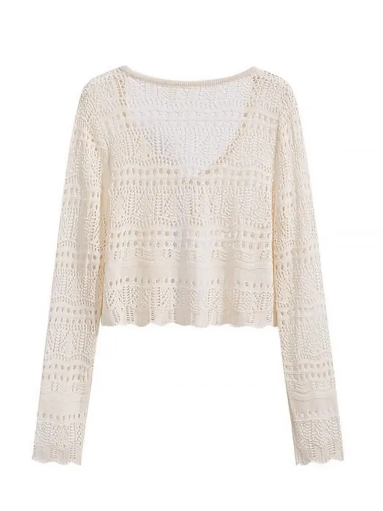 Renaissance Openwork Knit Cardigan for Floral Dress - Image 13