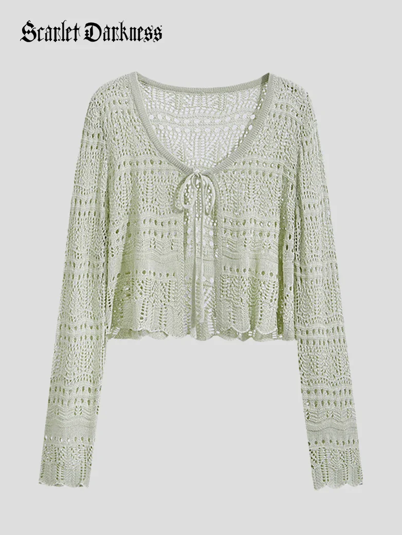 Renaissance Openwork Knit Cardigan for Floral Dress - Image 14