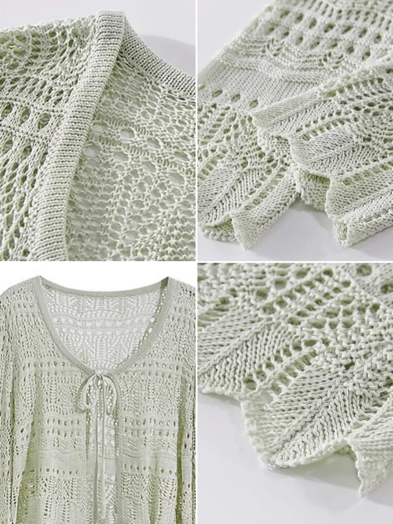 Renaissance Openwork Knit Cardigan for Floral Dress - Image 16