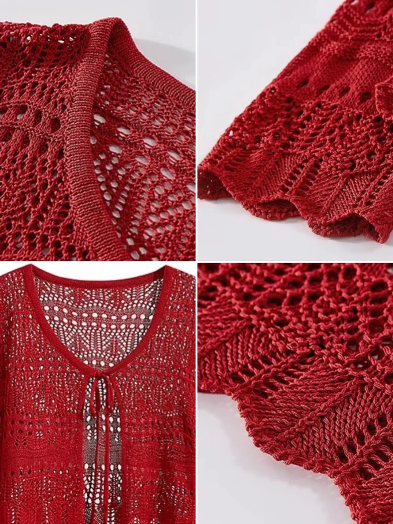 Renaissance Openwork Knit Cardigan for Floral Dress - Image 6