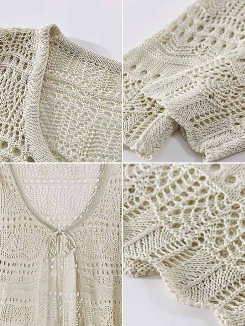 Renaissance Openwork Knit Cardigan for Floral Dress - Image 9