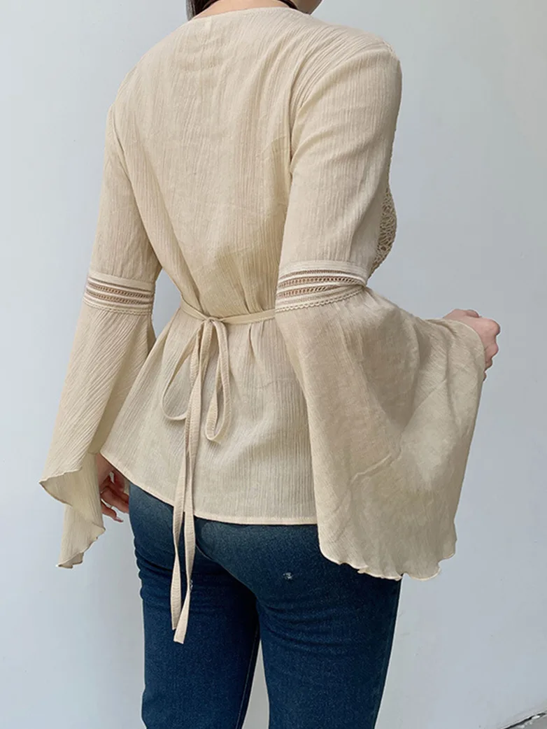 Renaissance Peasant Ruffle Sleeve Strappy Top - Image 7