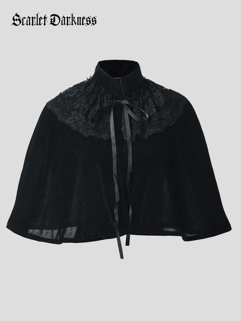 Women's Romantic Victorian Gothic Cape Cloak - Image 2