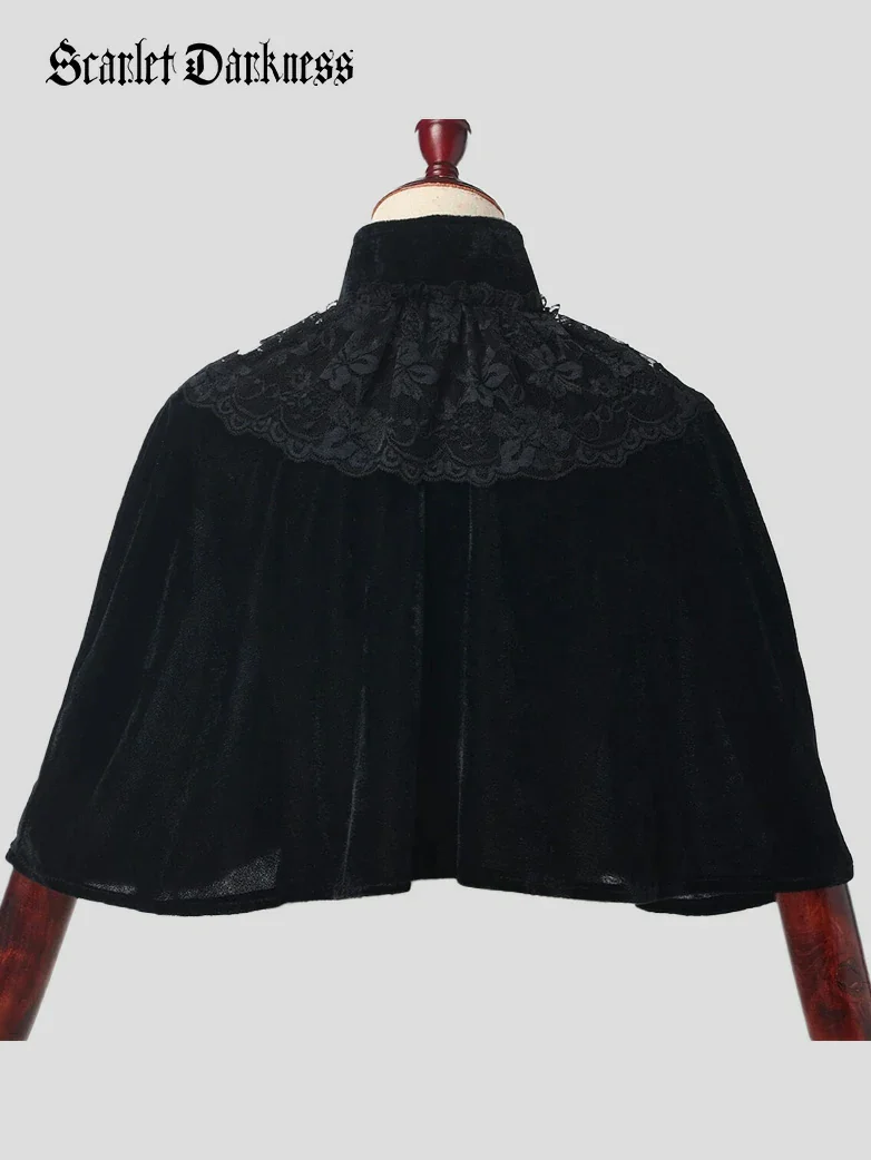 Women's Romantic Victorian Gothic Cape Cloak - Image 4