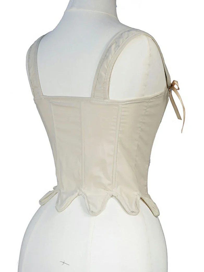 Victoria Era Stretch Twill Herringbone Corset Tops - Image 3