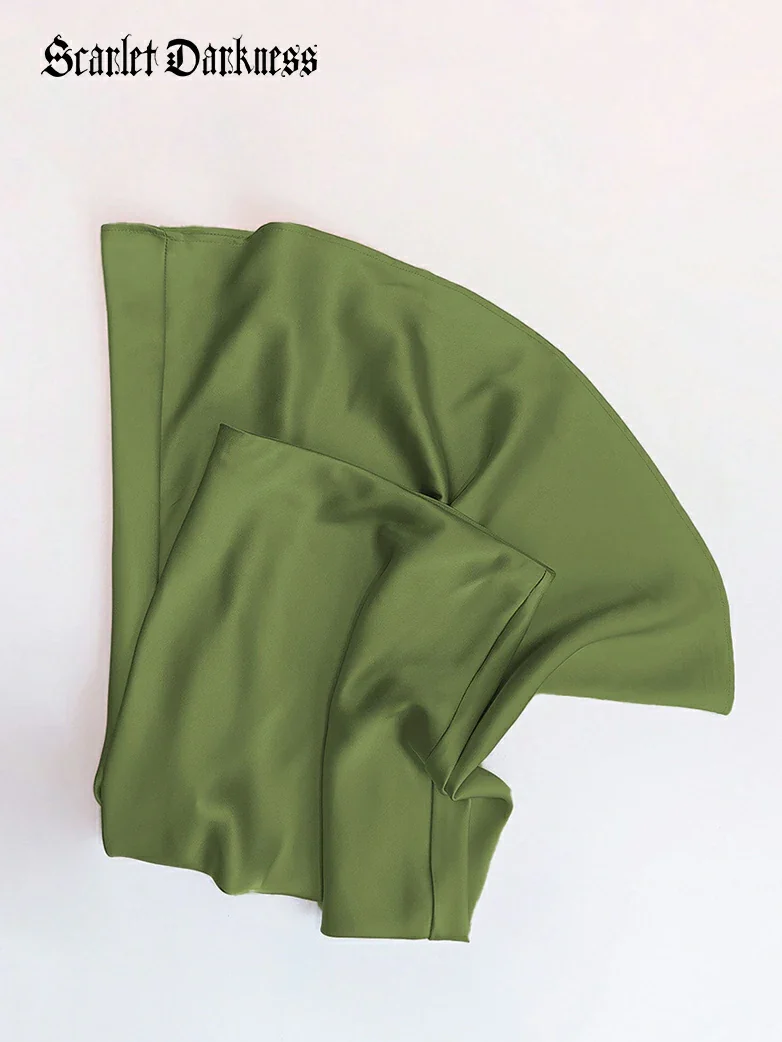 Women's Vintage Victorian Acetate Satin Skirt - Image 2