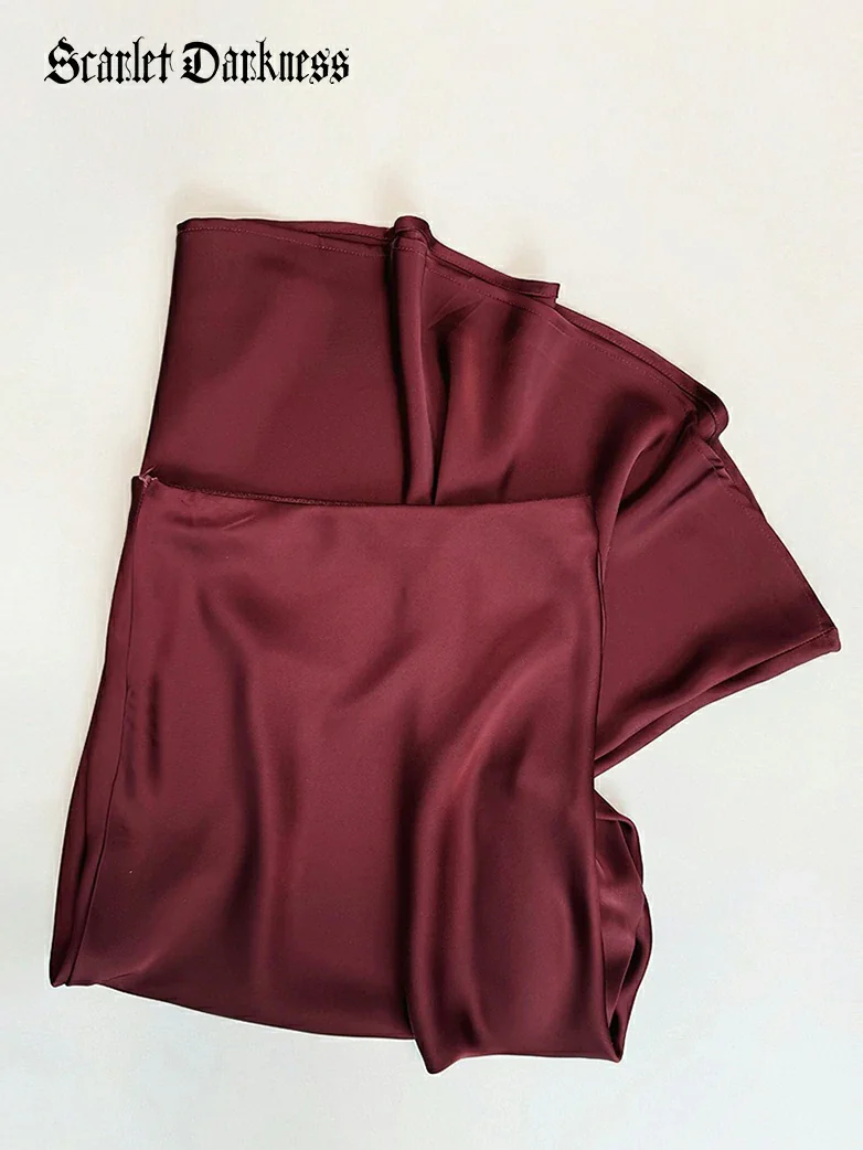 Women's Vintage Victorian Acetate Satin Skirt - Image 21