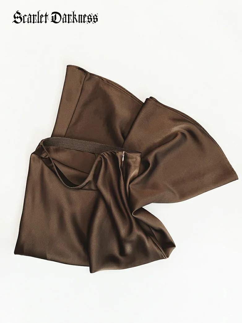 Women's Vintage Victorian Acetate Satin Skirt - Image 23