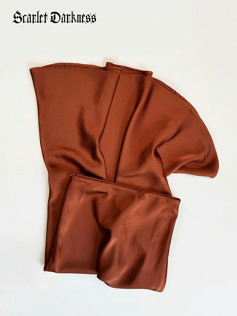 Women's Vintage Victorian Acetate Satin Skirt - Image 25