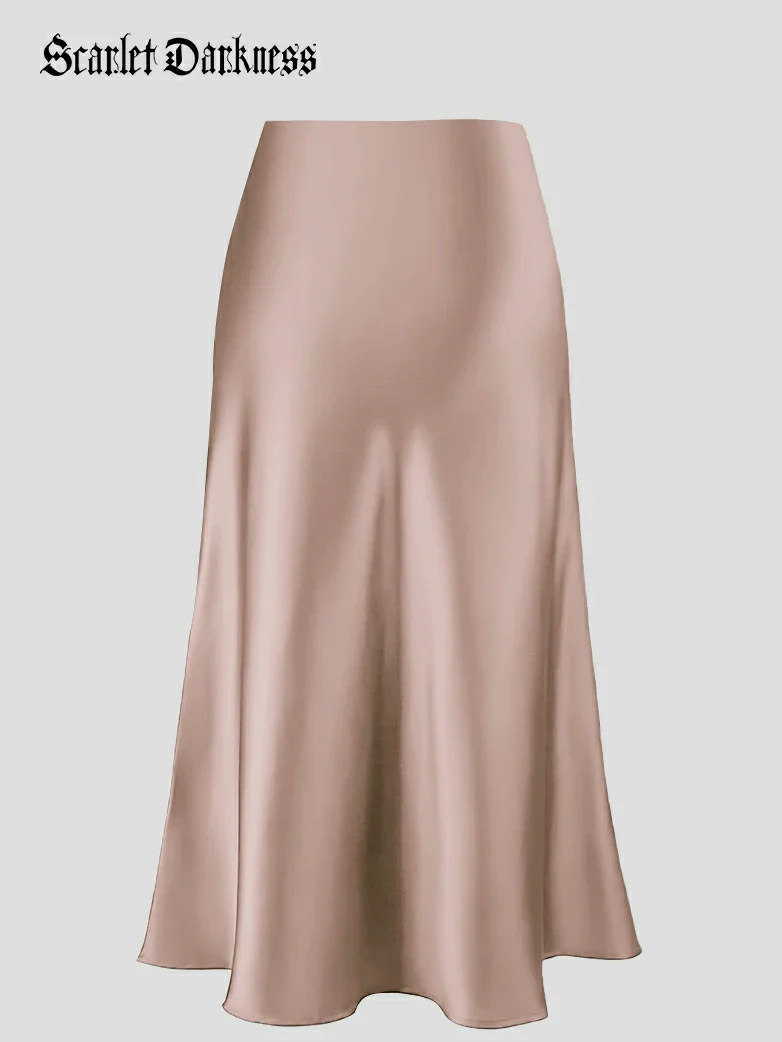 Women's Vintage Victorian Acetate Satin Skirt - Image 9
