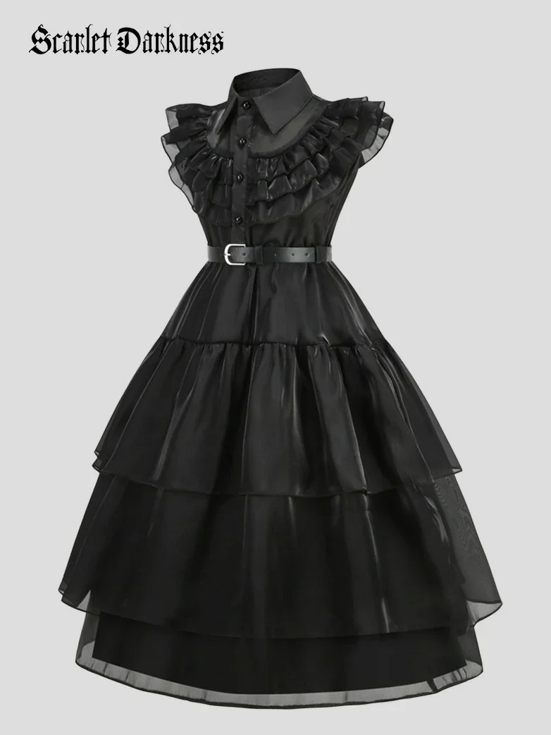 Scarlet Darkness x Adams Wednesday Girls Dress - Image 2