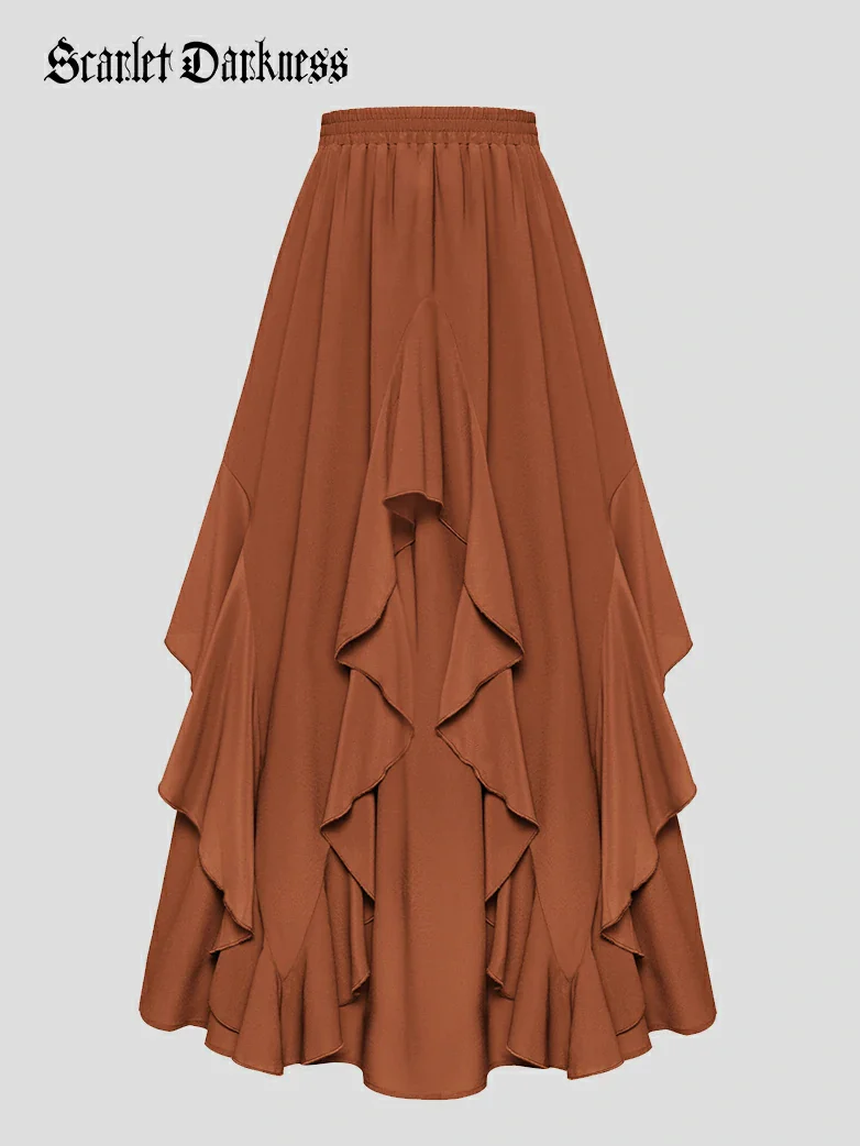 The Art of Layering Ruffle Chiffon Pockets Skirt - Image 22