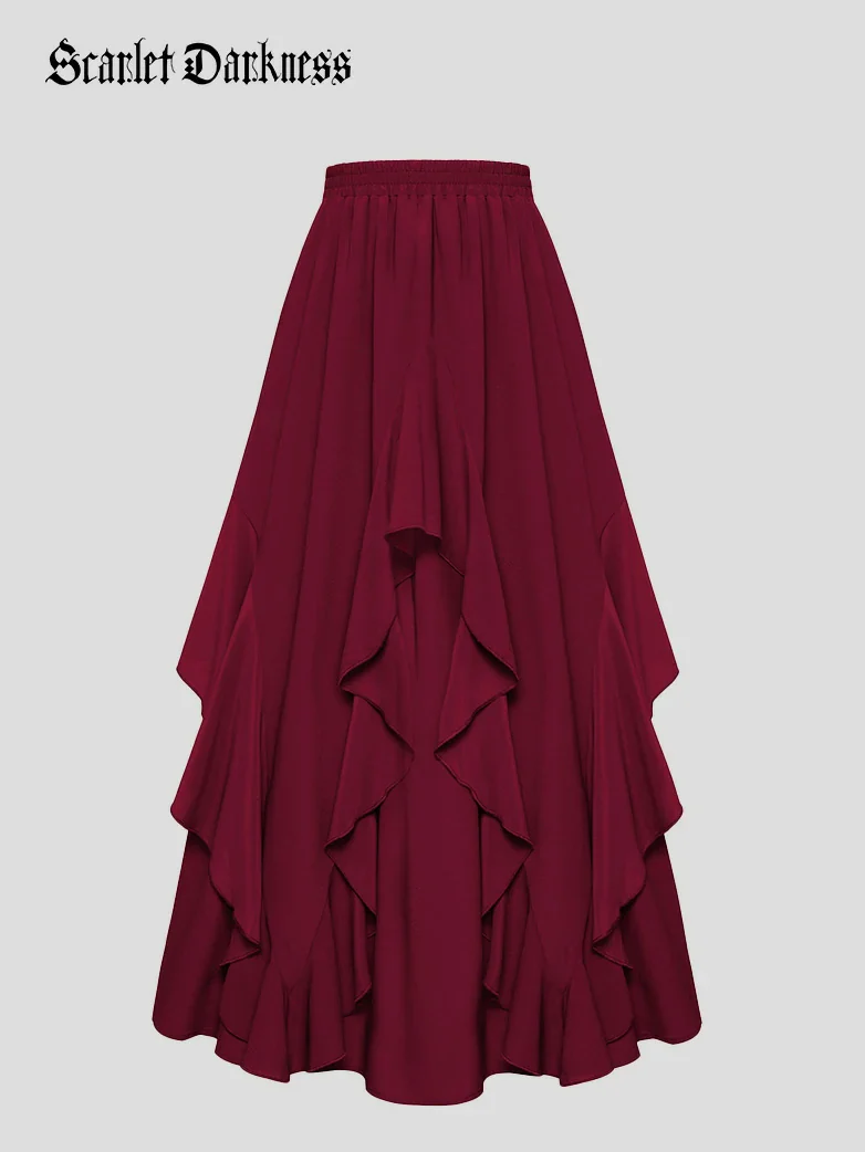 The Art of Layering Ruffle Chiffon Pockets Skirt - Image 39