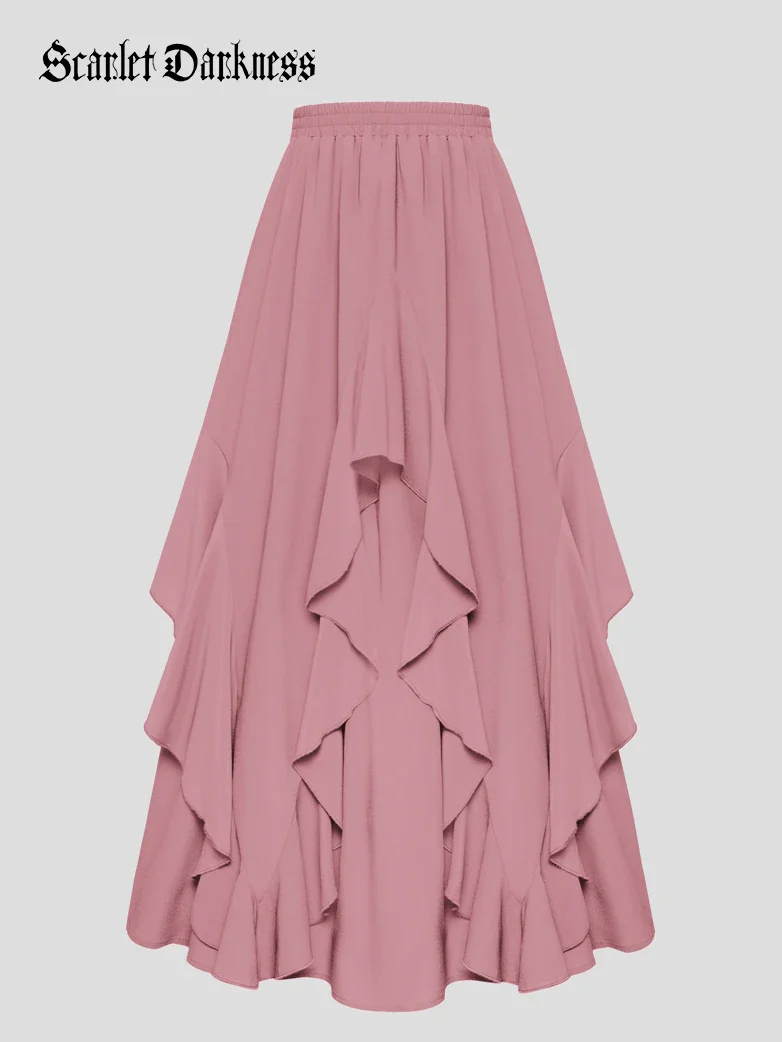 The Art of Layering Ruffle Chiffon Pockets Skirt - Image 50