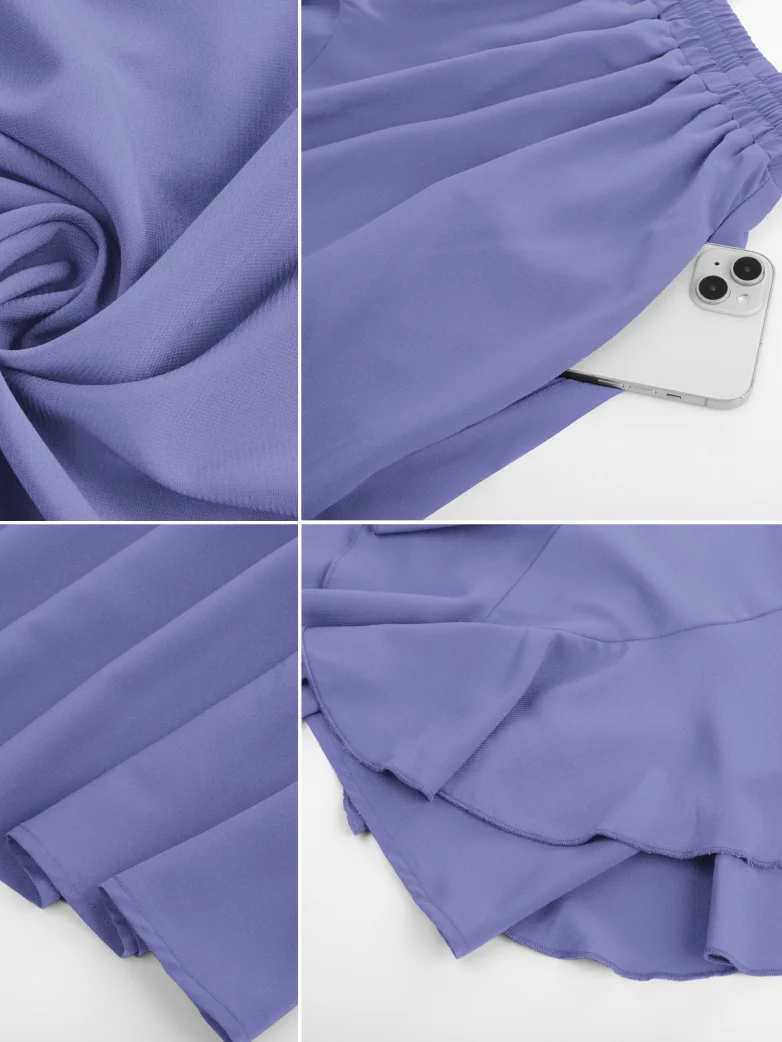 The Art of Layering Ruffle Chiffon Pockets Skirt - Image 53