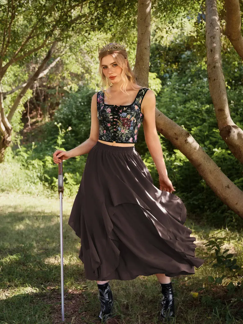 The Art of Layering Ruffle Chiffon Pockets Skirt - Image 63