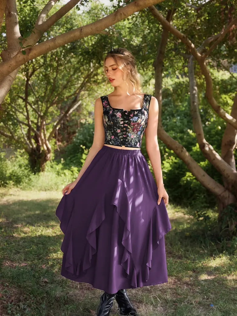 The Art of Layering Ruffle Chiffon Pockets Skirt - Image 67