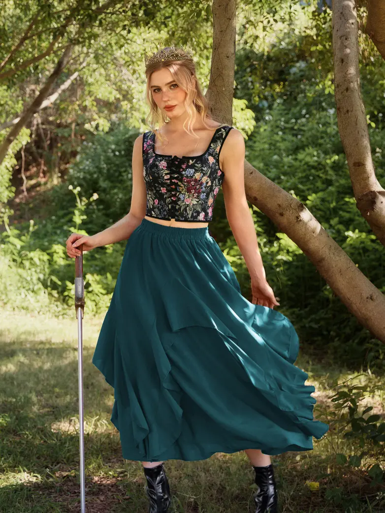 The Art of Layering Ruffle Chiffon Pockets Skirt - Image 73