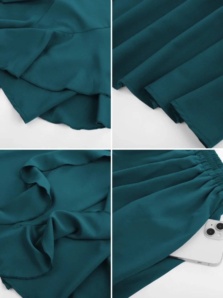 The Art of Layering Ruffle Chiffon Pockets Skirt - Image 74