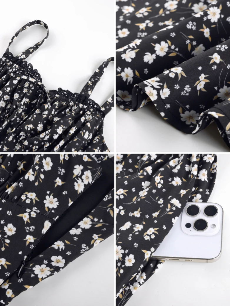 Spring Victorian Floral Pockets Milkmaid Corset Dress - Image 67