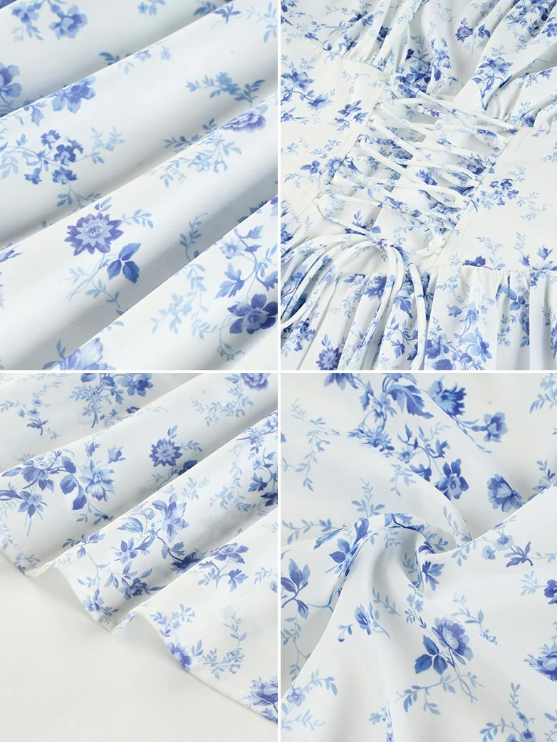2026 Summer Floral Chiffon Flared Sundress for Women - Image 17