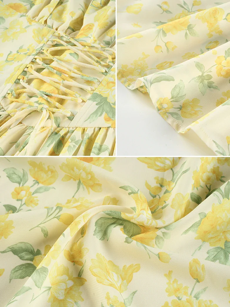 2026 Summer Floral Chiffon Flared Sundress for Women - Image 25