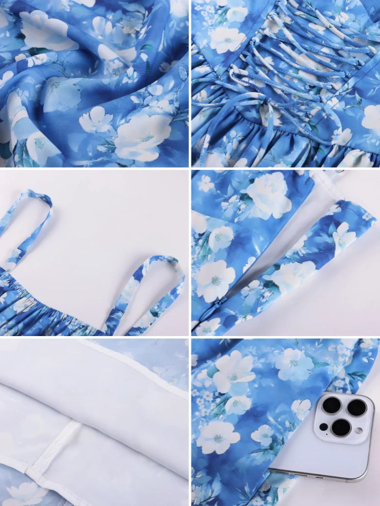 2026 Summer Floral Chiffon Flared Sundress for Women - Image 30