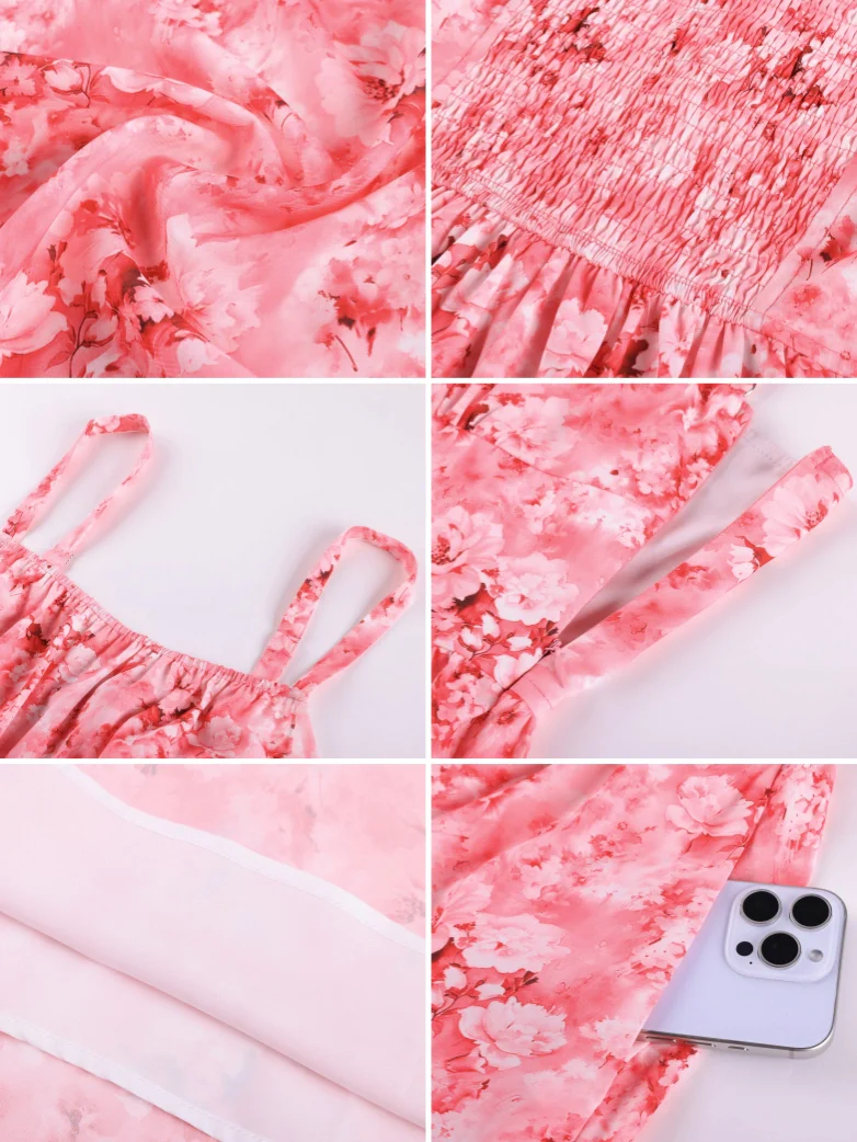 2026 Summer Floral Chiffon Flared Sundress for Women - Image 32