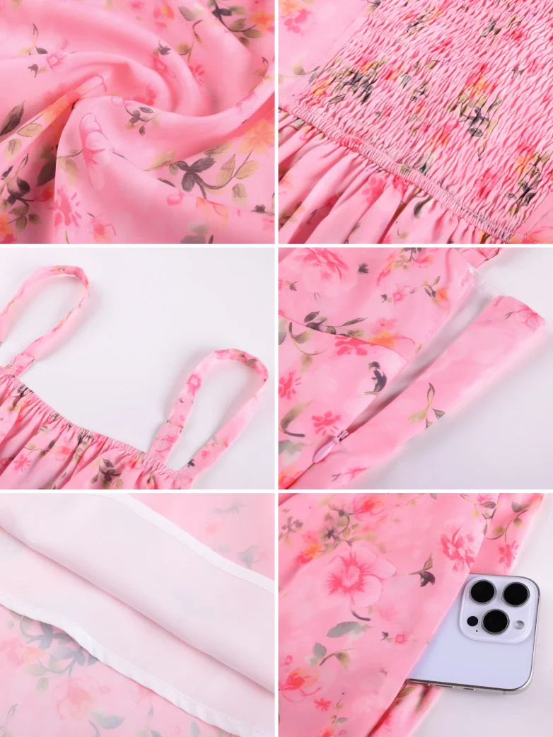 2026 Summer Floral Chiffon Flared Sundress for Women - Image 34
