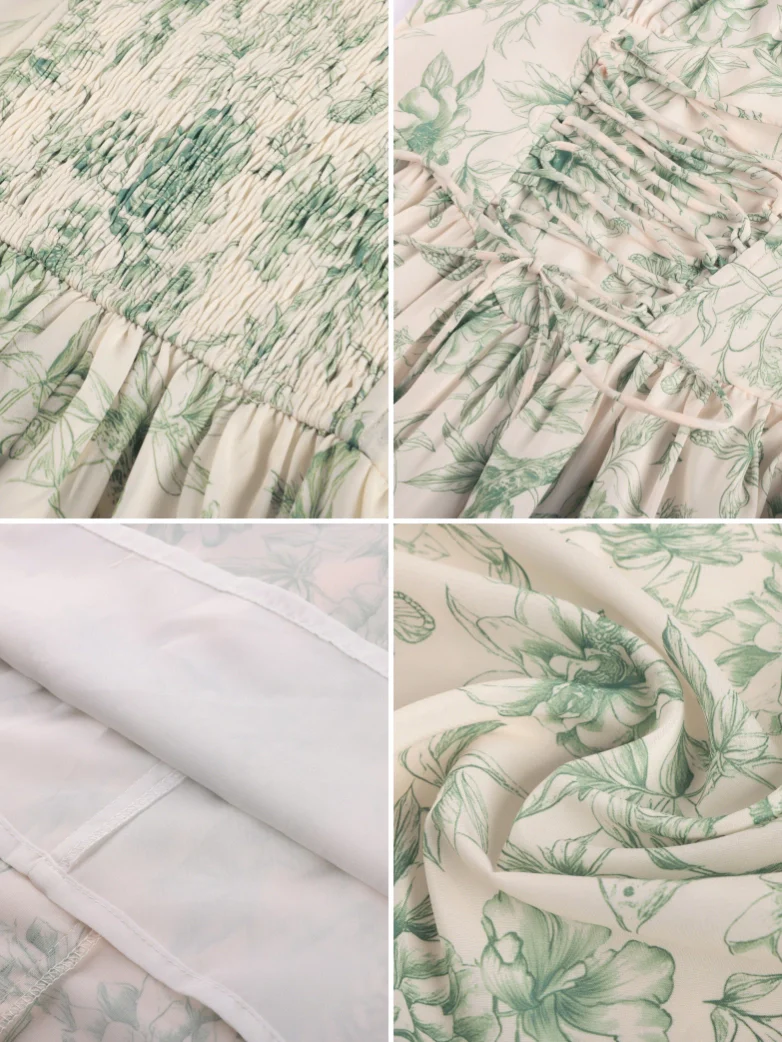 2026 Summer Floral Chiffon Flared Sundress for Women - Image 36