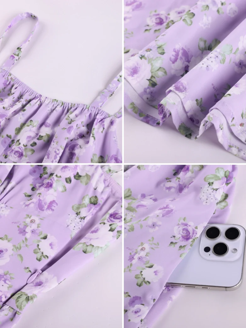 2026 Summer Floral Chiffon Flared Sundress for Women - Image 39