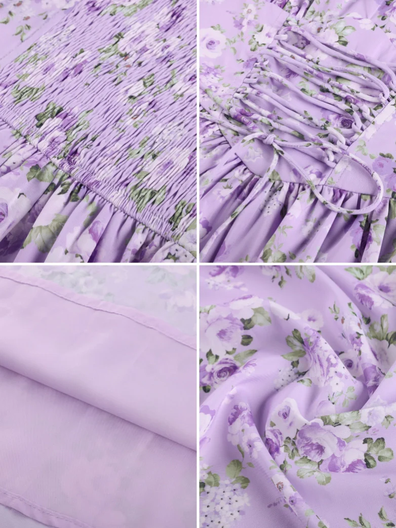 2026 Summer Floral Chiffon Flared Sundress for Women - Image 40