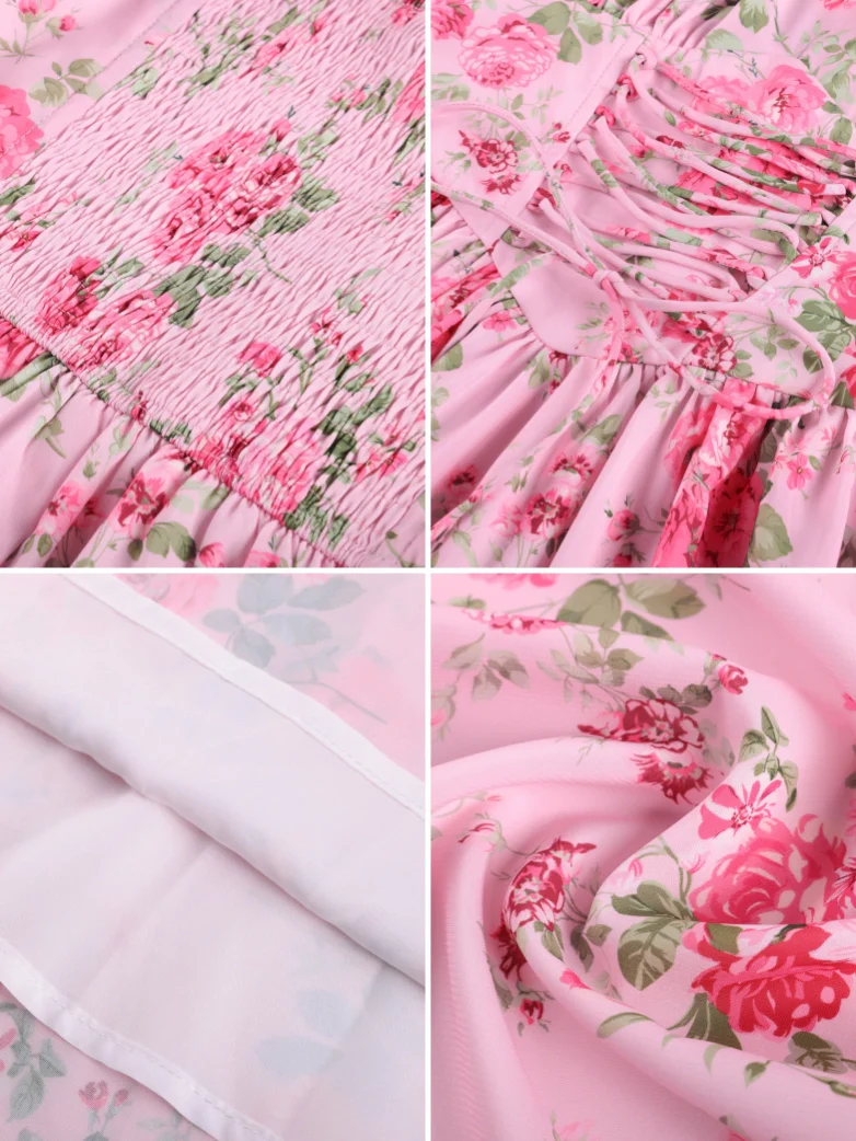 2026 Summer Floral Chiffon Flared Sundress for Women - Image 42