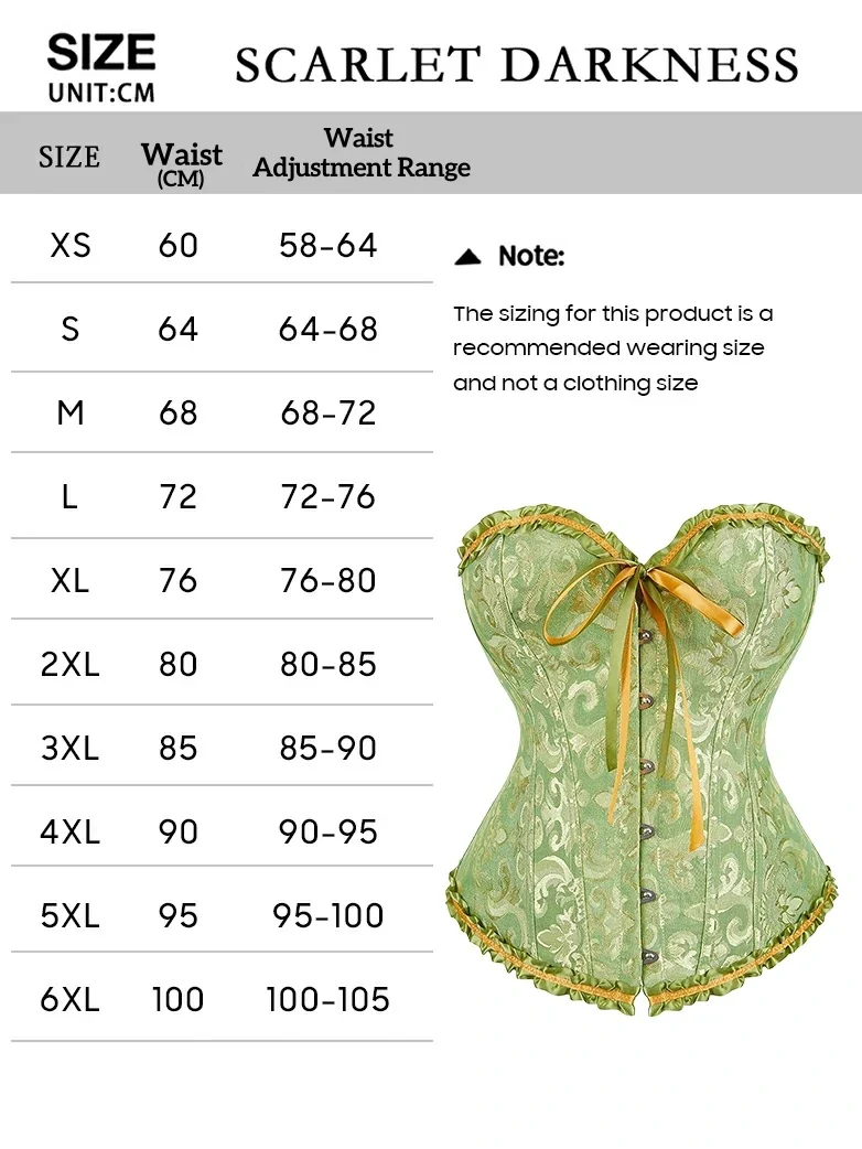 Tinkerbell Jacquard Corset Top Boned Shapewear - Image 10