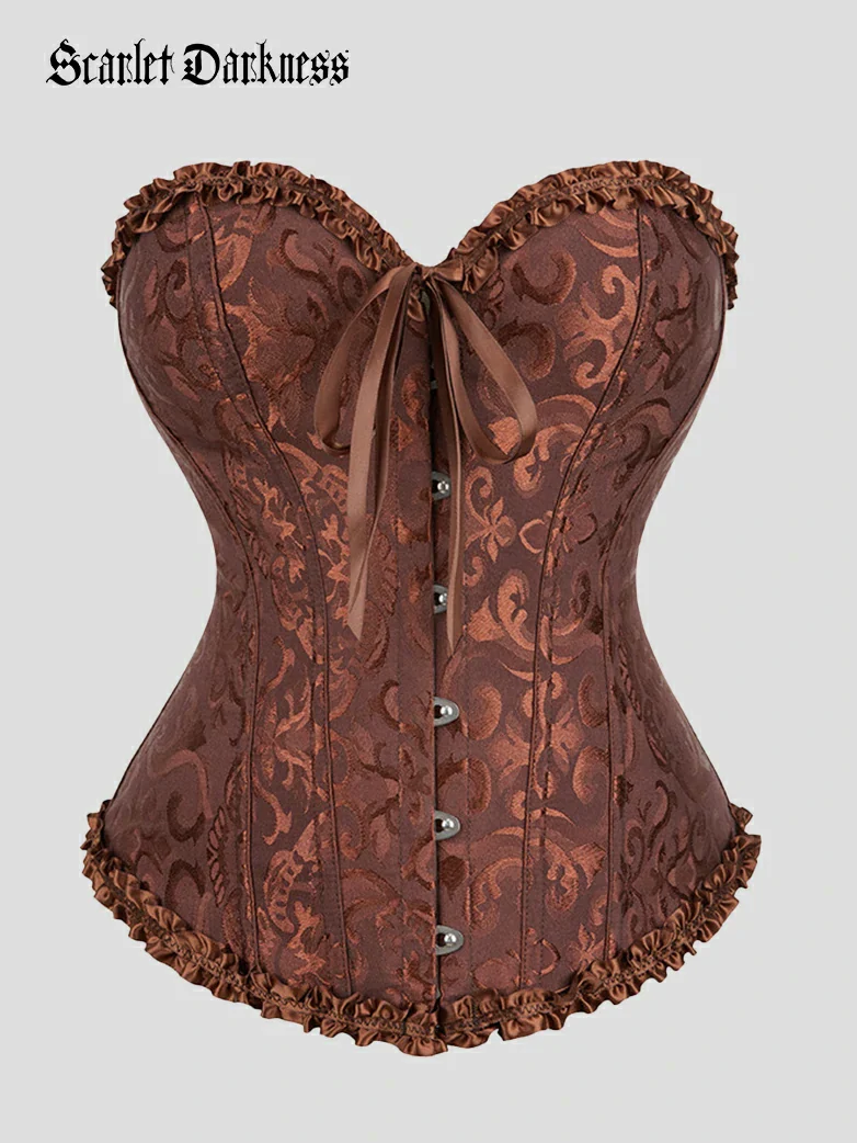 Tinkerbell Jacquard Corset Top Boned Shapewear - Image 6