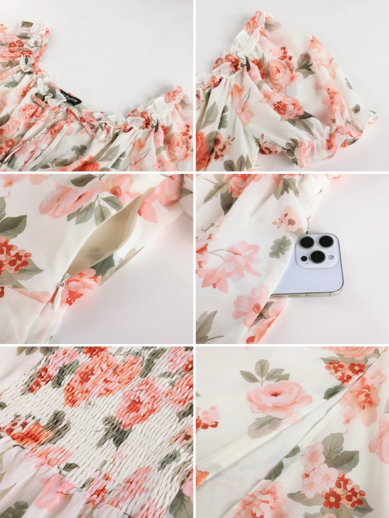 Valentine's Day Front Slit Chiffon Pockets Dress - Image 37