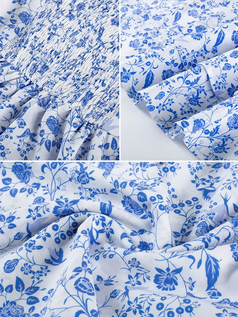 Victorian Spring Ditsy Floral Fitted Dresses For Women - Image 16