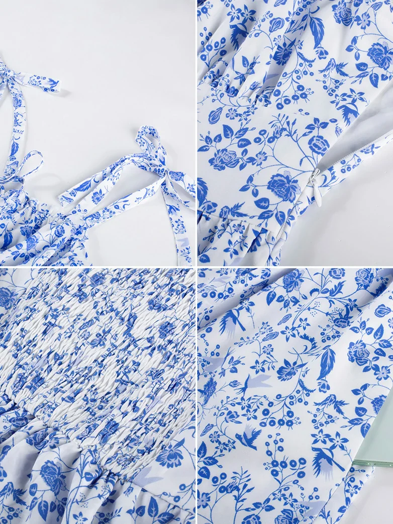 Victorian Spring Ditsy Floral Fitted Dresses For Women - Image 17